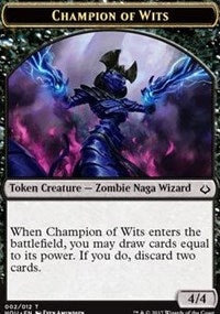 Champion of Wits // Warrior Double-sided Token [Hour of Devastation Tokens] | Exor Games Dartmouth