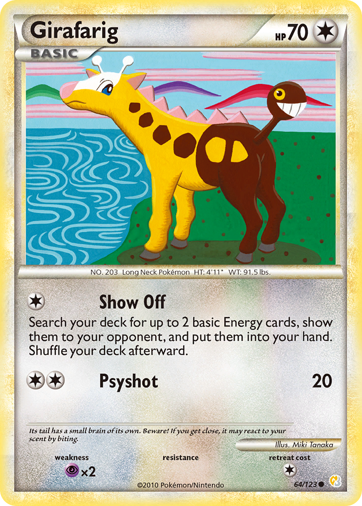 Girafarig (64/123) [HeartGold & SoulSilver: Base Set] | Exor Games Dartmouth