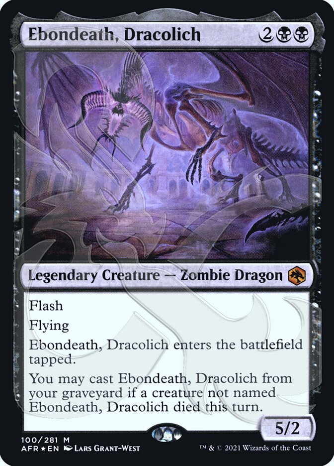 Ebondeath, Dracolich (Ampersand Promo) [Dungeons & Dragons: Adventures in the Forgotten Realms Promos] | Exor Games Dartmouth