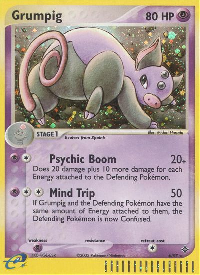 Grumpig (6/97) [EX: Dragon] | Exor Games Dartmouth