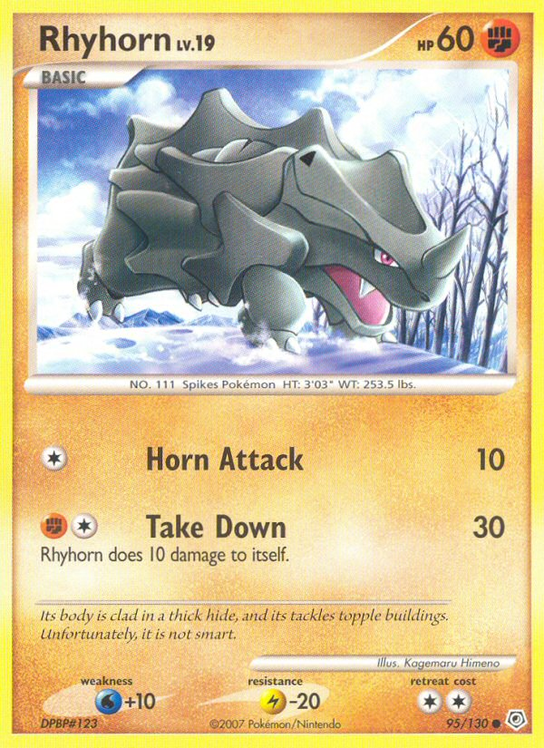 Rhyhorn (95/130) [Diamond & Pearl: Base Set] | Exor Games Dartmouth