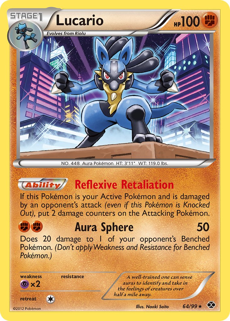 Lucario (64/99) (Cosmos Holo) (Blister Exclusive) [Black & White: Next Destinies] | Exor Games Dartmouth