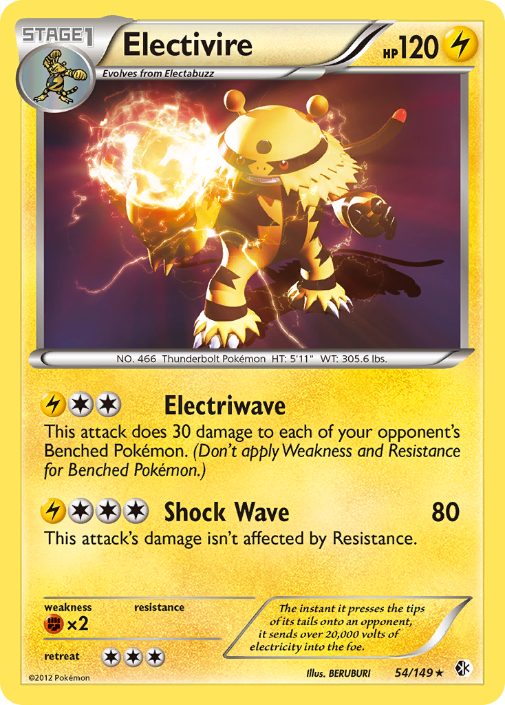 Electivire (54/149) [Black & White: Boundaries Crossed] | Exor Games Dartmouth