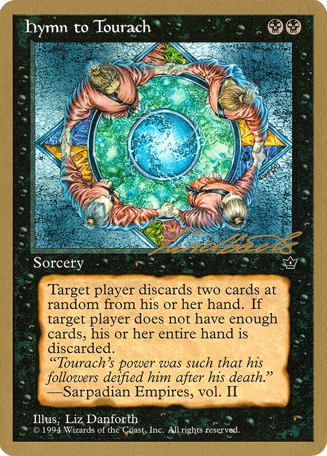 Hymn to Tourach (Circle) (Leon Lindback) [Pro Tour Collector Set] | Exor Games Dartmouth