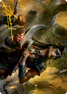 Harvesttide Sentry Art Card (Gold-Stamped Signature) [Innistrad: Midnight Hunt Art Series] | Exor Games Dartmouth