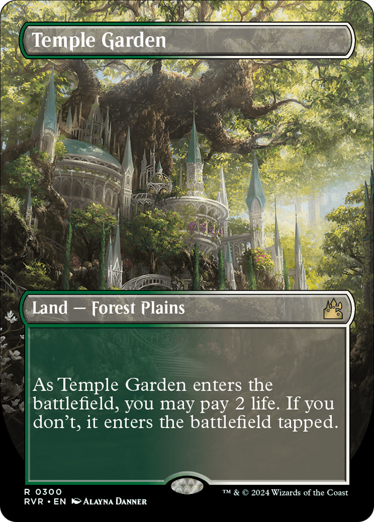 Temple Garden (Borderless) [Ravnica Remastered] | Exor Games Dartmouth