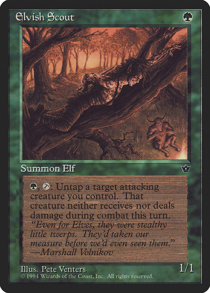 Elvish Scout (Pete Venters) [Fallen Empires] | Exor Games Dartmouth