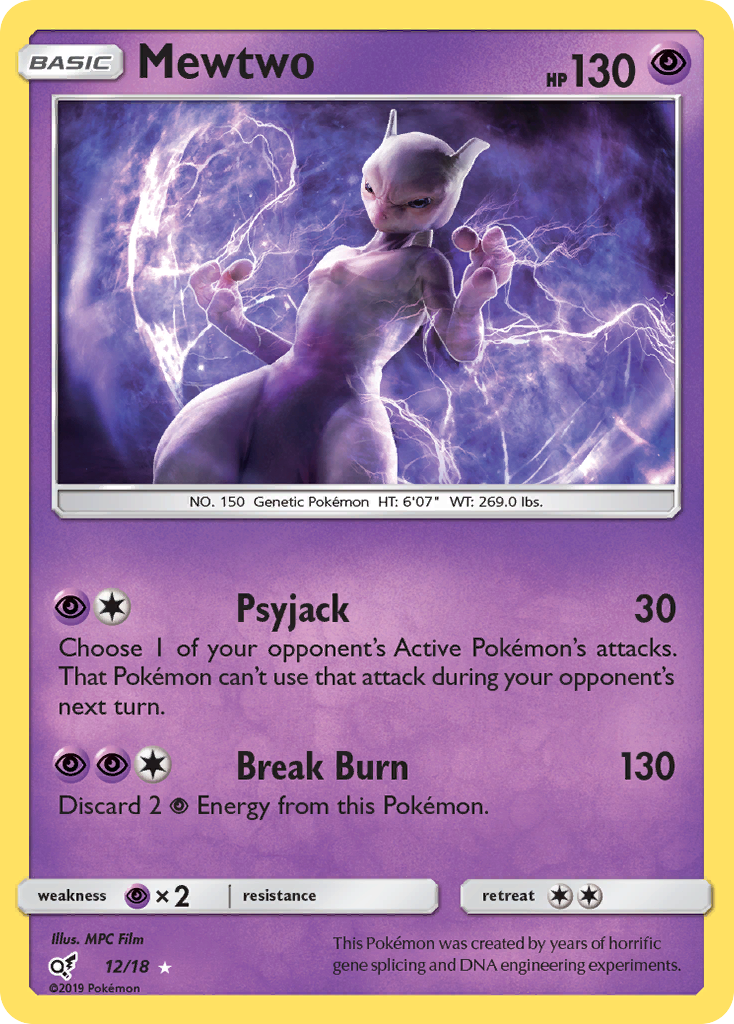 Mewtwo (12/18) [Sun & Moon: Detective Pikachu] | Exor Games Dartmouth