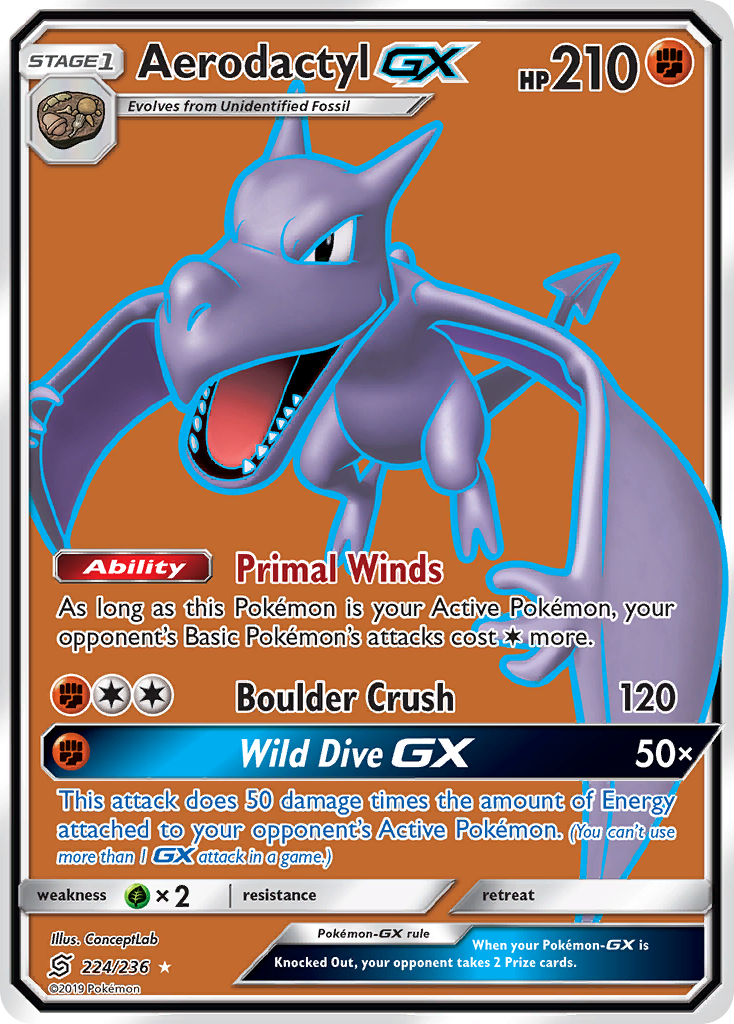 Aerodactyl GX (224/236) [Sun & Moon: Unified Minds] | Exor Games Dartmouth