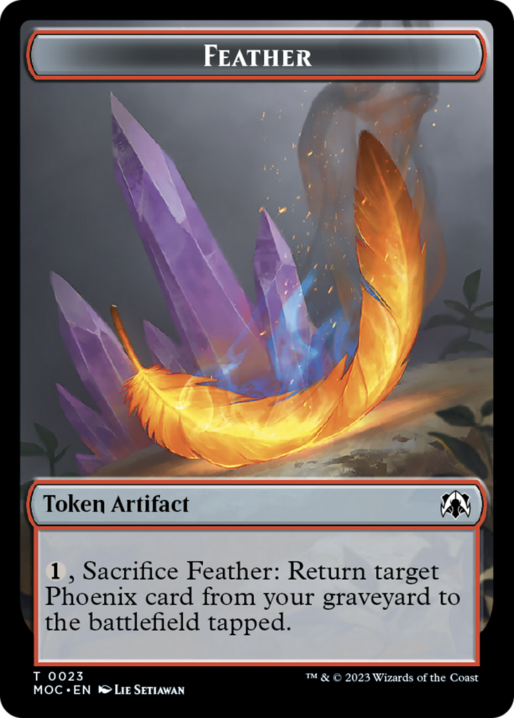 Feather // Servo Double-Sided Token [March of the Machine Commander Tokens] | Exor Games Dartmouth