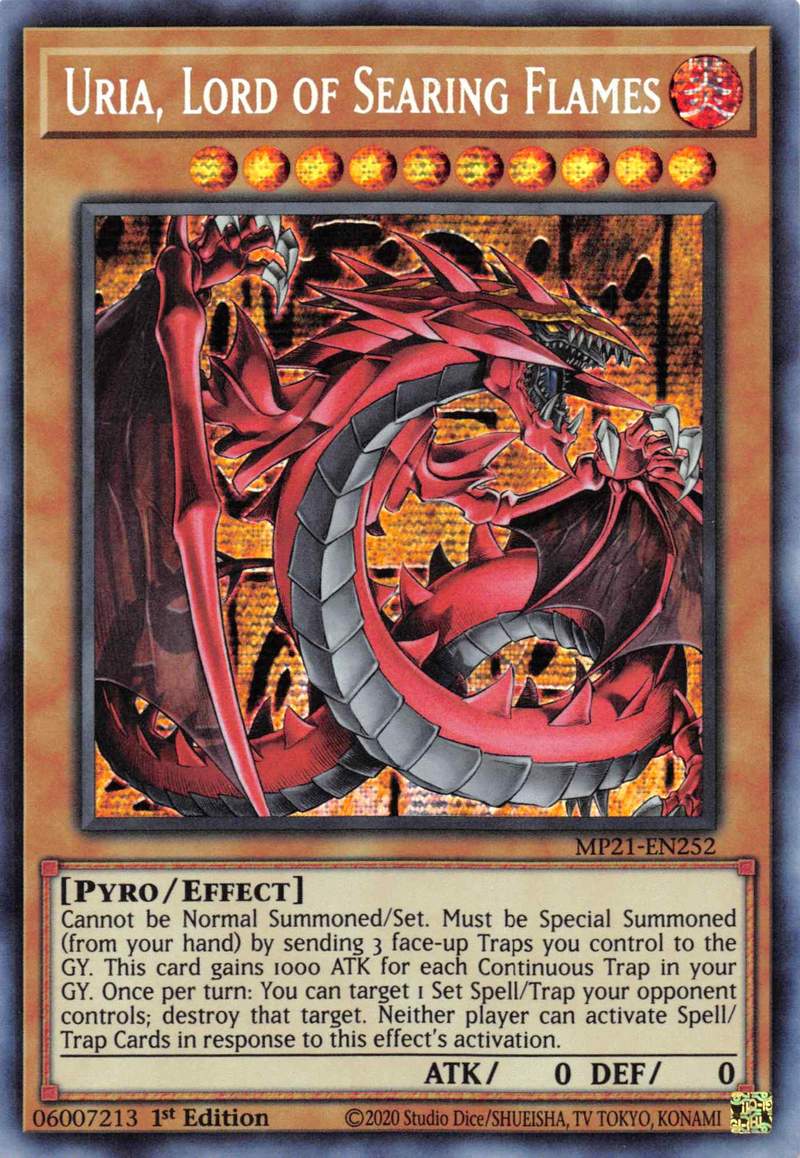 Uria, Lord of Searing Flames [MP21-EN252] Prismatic Secret Rare | Exor Games Dartmouth