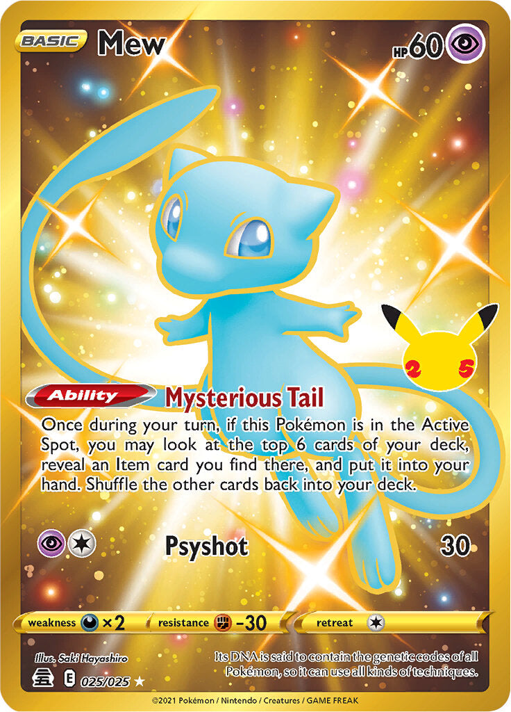 Mew (025/025) (Gold) [Celebrations: 25th Anniversary] | Exor Games Dartmouth