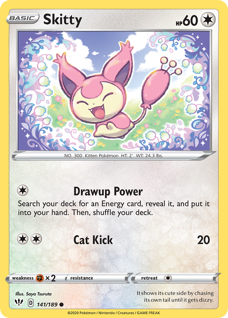 Skitty (141/189) [Sword & Shield: Darkness Ablaze] | Exor Games Dartmouth