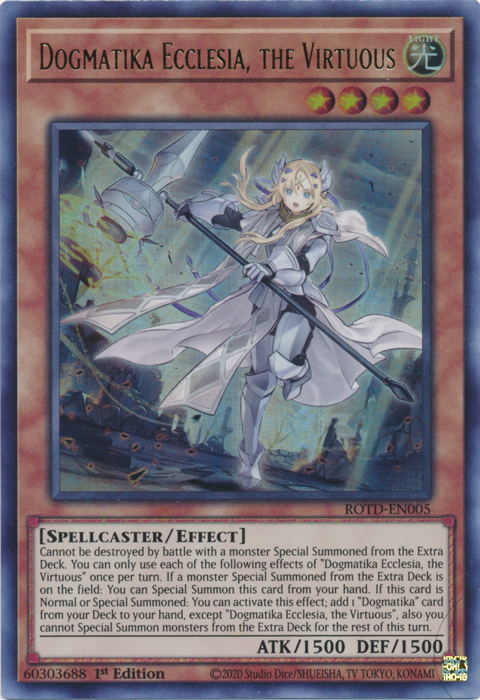 Dogmatika Ecclesia, the Virtuous [ROTD-EN005] Ultra Rare | Exor Games Dartmouth
