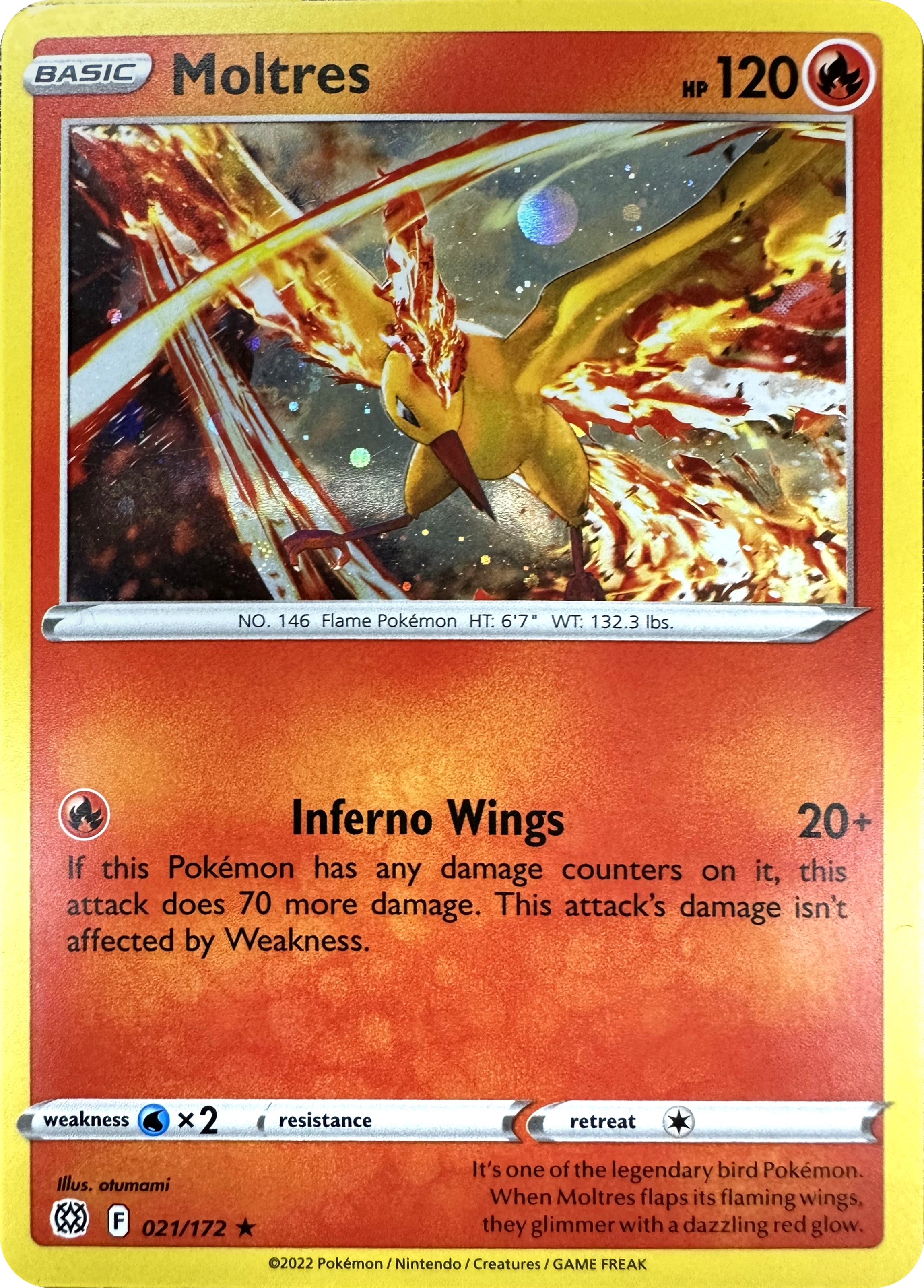 Moltres (021/172) (Cosmos Holo) [Sword & Shield: Brilliant Stars] | Exor Games Dartmouth