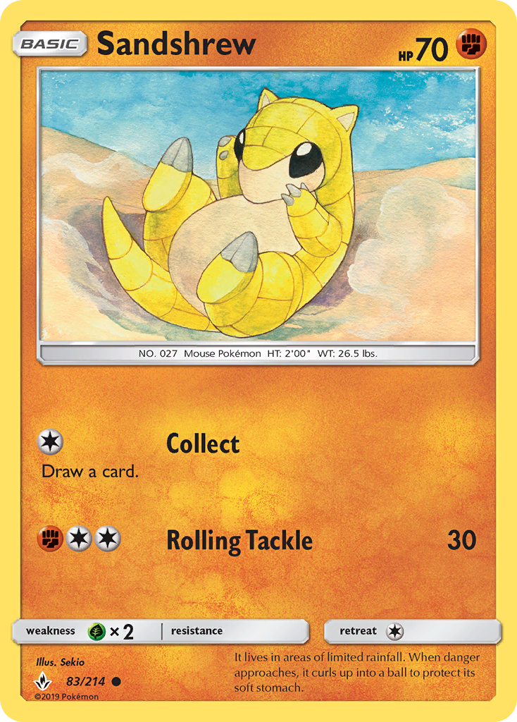 Sandshrew (83/214) [Sun & Moon: Unbroken Bonds] | Exor Games Dartmouth