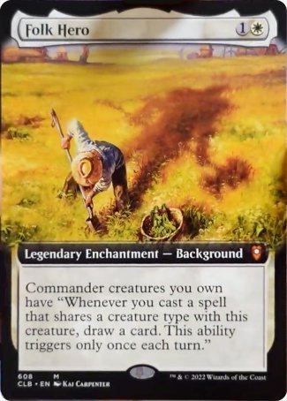 Folk Hero (Extended Art) [Commander Legends: Battle for Baldur's Gate] | Exor Games Dartmouth