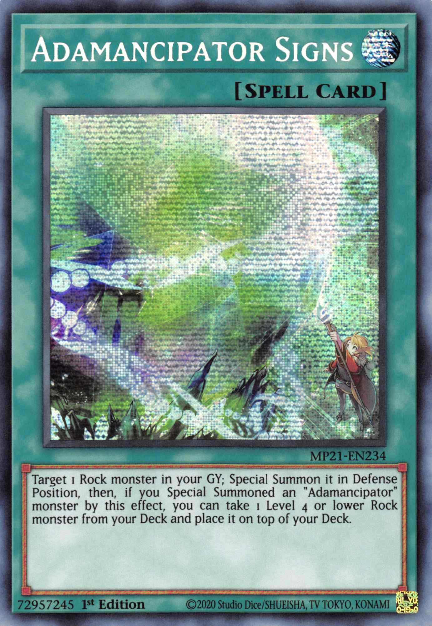 Adamancipator Signs [MP21-EN234] Prismatic Secret Rare | Exor Games Dartmouth