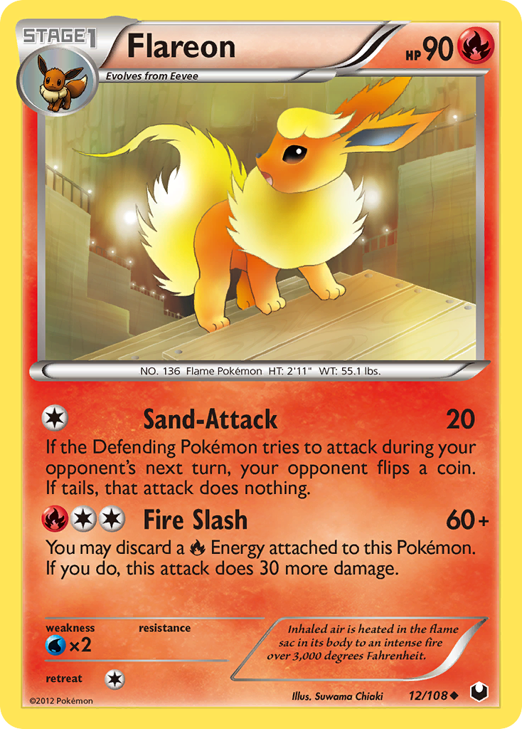 Flareon (12/108) [Black & White: Dark Explorers] | Exor Games Dartmouth