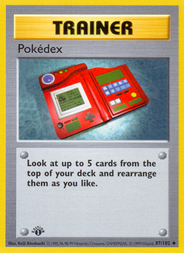 Pokedex (87/102) (Shadowless) [Base Set 1st Edition] | Exor Games Dartmouth