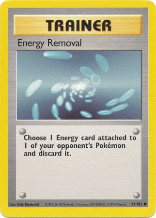 Energy Removal (92/102) [Base Set Unlimited] | Exor Games Dartmouth