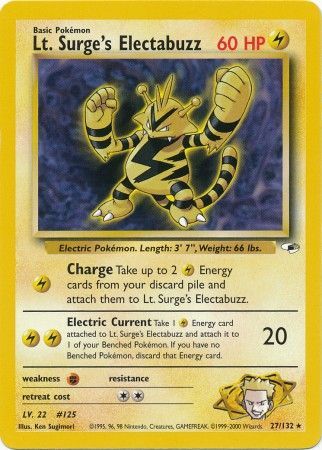 Lt. Surge's Electabuzz (27/132) [Gym Heroes Unlimited] | Exor Games Dartmouth