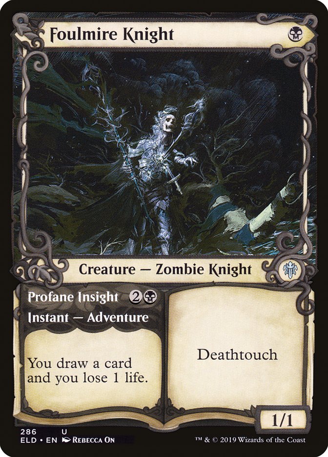Foulmire Knight // Profane Insight (Showcase) [Throne of Eldraine] | Exor Games Dartmouth