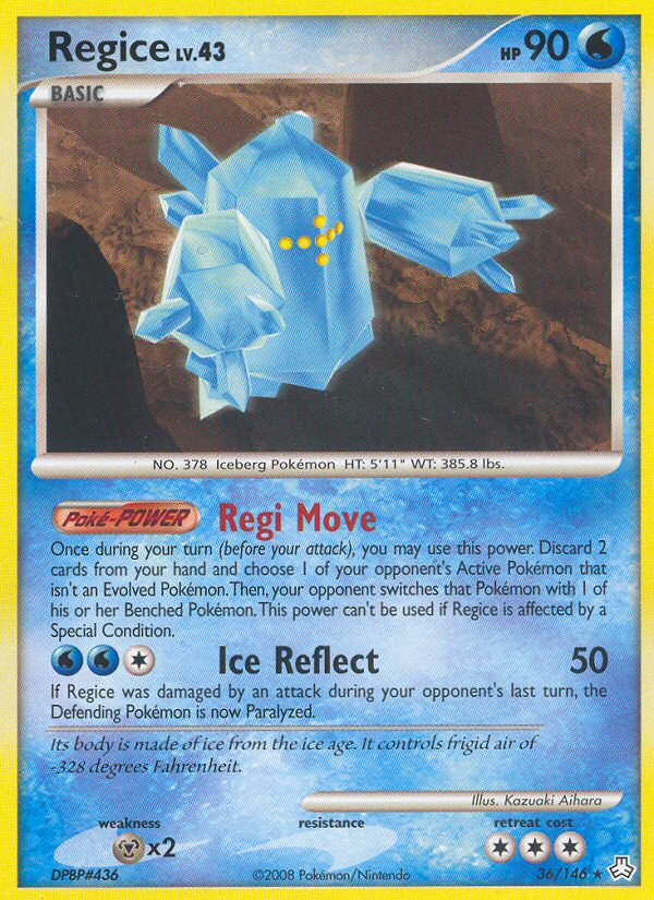 Regice (36/146) [Diamond & Pearl: Legends Awakened] | Exor Games Dartmouth