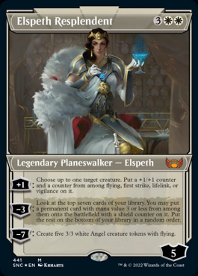 Elspeth Resplendent (Showcase Art Deco Foil Etched) [Streets of New Capenna] | Exor Games Dartmouth