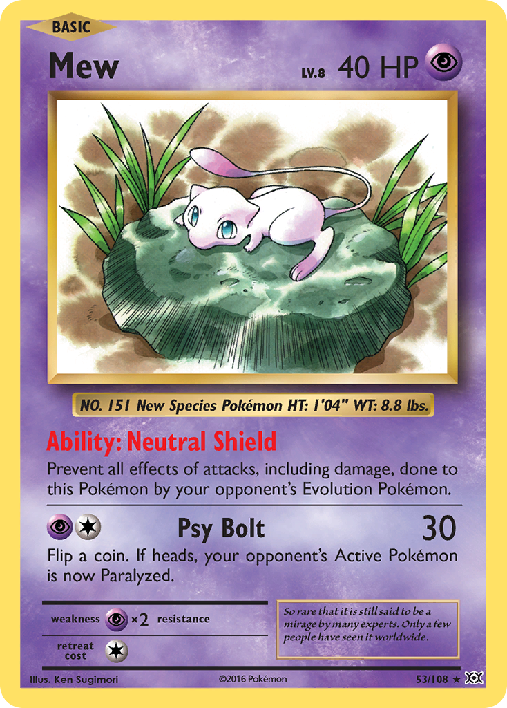 Mew (53/108) [XY: Evolutions] | Exor Games Dartmouth