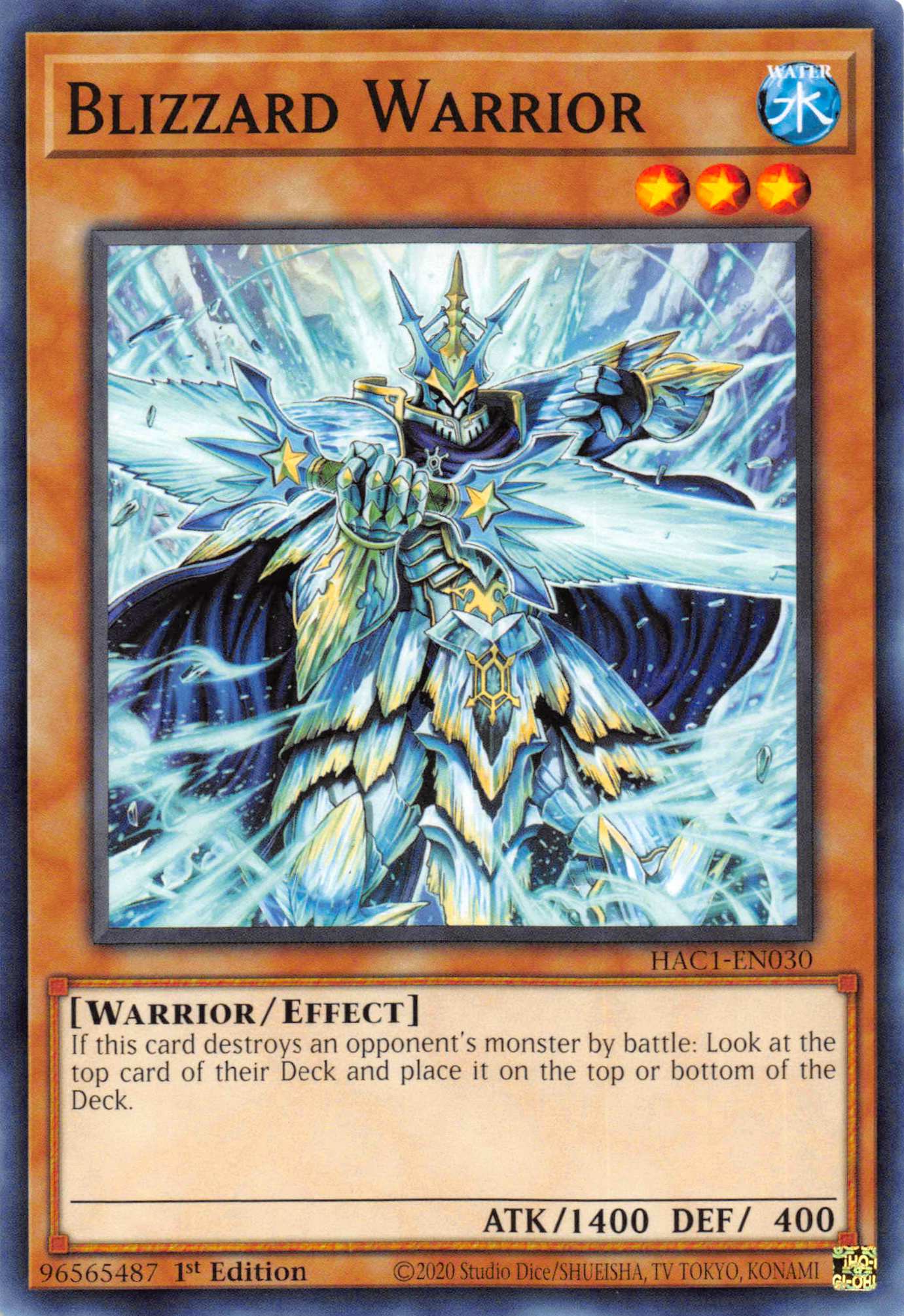 Blizzard Warrior (Duel Terminal) [HAC1-EN030] Parallel Rare | Exor Games Dartmouth