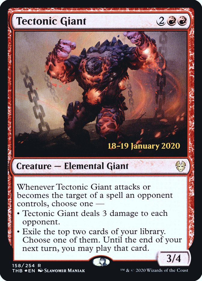 Tectonic Giant [Theros Beyond Death Prerelease Promos] | Exor Games Dartmouth