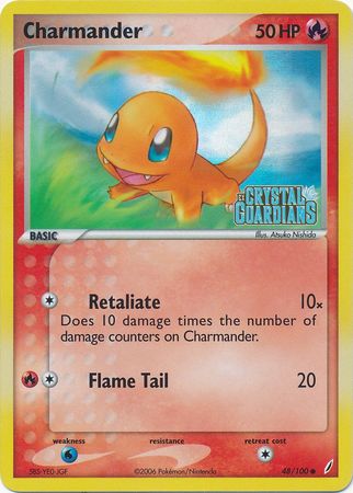 Charmander (48/100) (Stamped) [EX: Crystal Guardians] | Exor Games Dartmouth