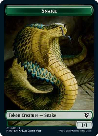 Spirit // Snake Double-sided Token [Innistrad: Midnight Hunt Commander] | Exor Games Dartmouth