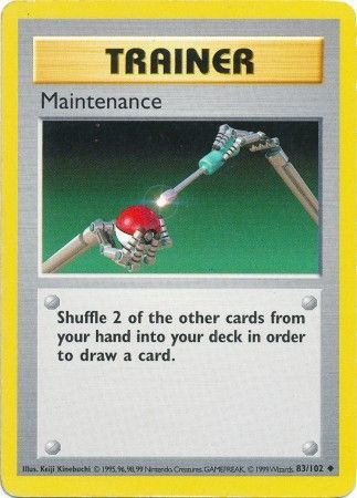 Maintenance (83/102) [Base Set Shadowless Unlimited] | Exor Games Dartmouth