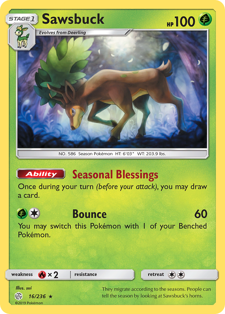 Sawsbuck (16/236) [Sun & Moon: Cosmic Eclipse] | Exor Games Dartmouth