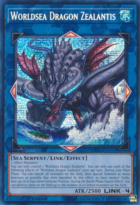 Worldsea Dragon Zealantis [MP23-EN193] Prismatic Secret Rare | Exor Games Dartmouth