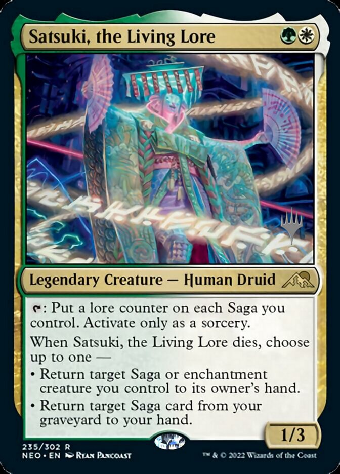 Satsuki, the Living Lore (Promo Pack) [Kamigawa: Neon Dynasty Promos] | Exor Games Dartmouth