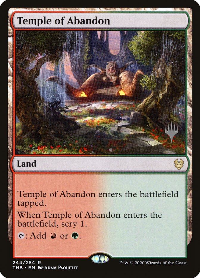 Temple of Abandon (Promo Pack) [Theros Beyond Death Promos] | Exor Games Dartmouth