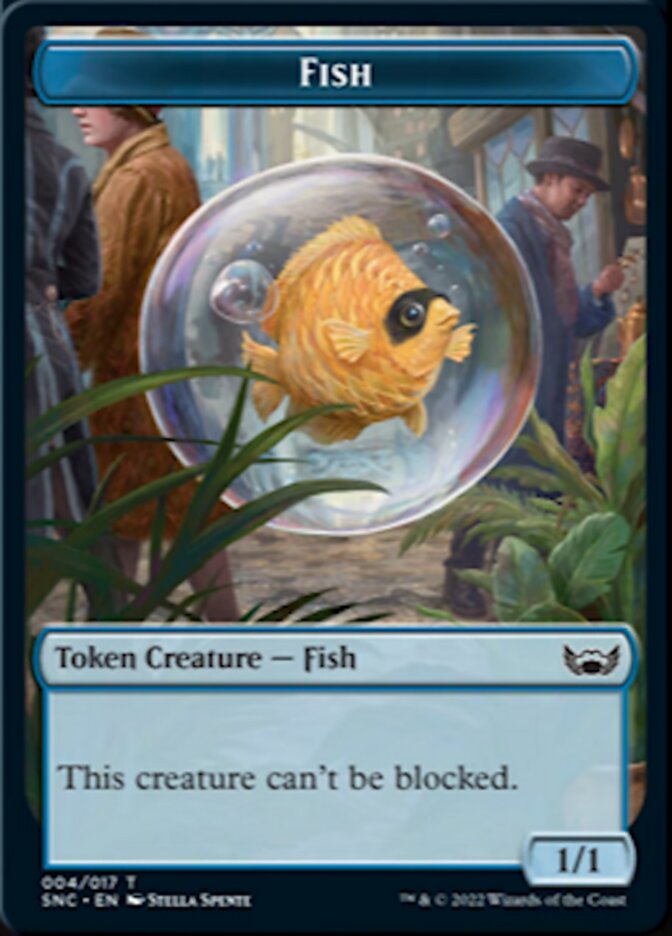 Fish // Angel Double-sided Token [Streets of New Capenna Tokens] | Exor Games Dartmouth