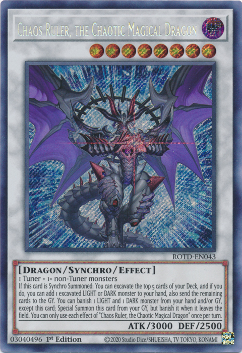 Chaos Ruler, the Chaotic Magical Dragon [ROTD-EN043] Secret Rare | Exor Games Dartmouth