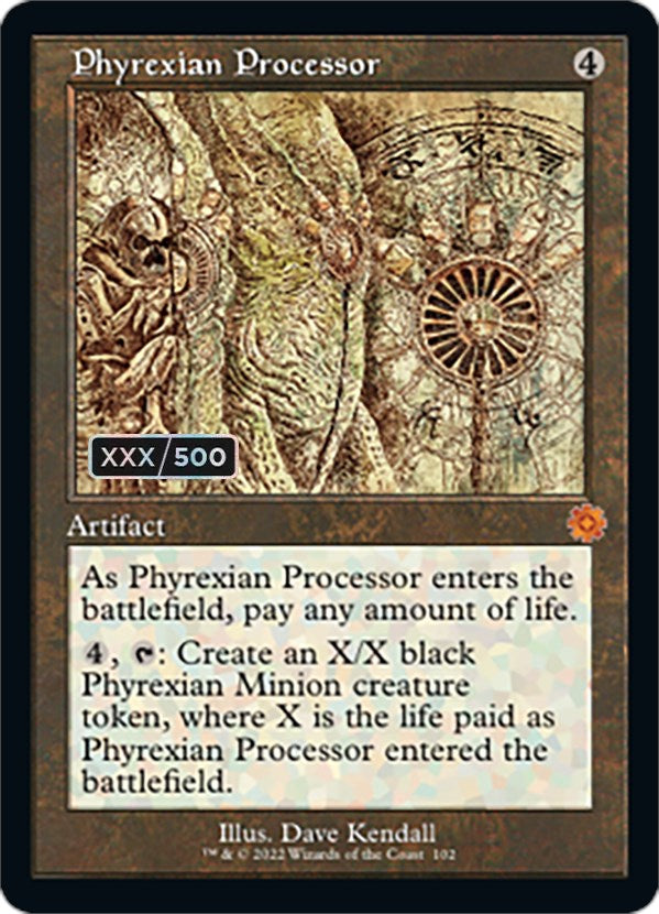 Phyrexian Processor (Retro Schematic) (Serial Numbered) [The Brothers' War Retro Artifacts] | Exor Games Dartmouth