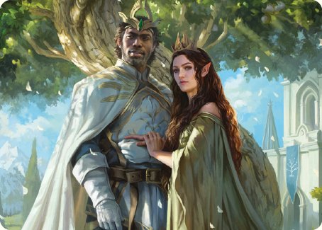 Aragorn and Arwen, Wed Art Card [The Lord of the Rings: Tales of Middle-earth Art Series] | Exor Games Dartmouth