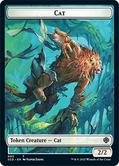 Saproling // Cat Double-Sided Token [Starter Commander Decks] | Exor Games Dartmouth
