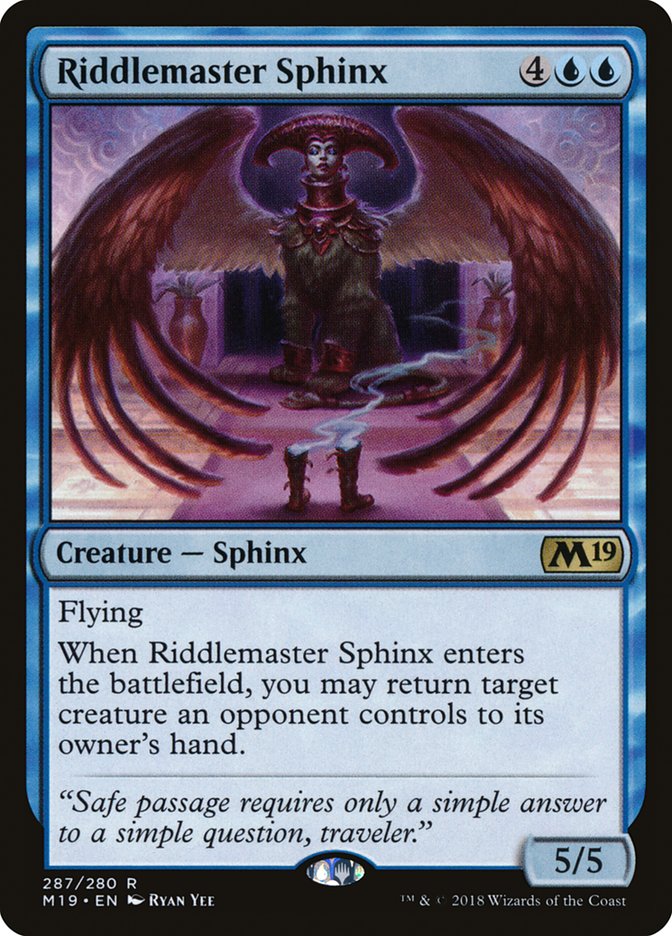 Riddlemaster Sphinx [Core Set 2019] | Exor Games Dartmouth