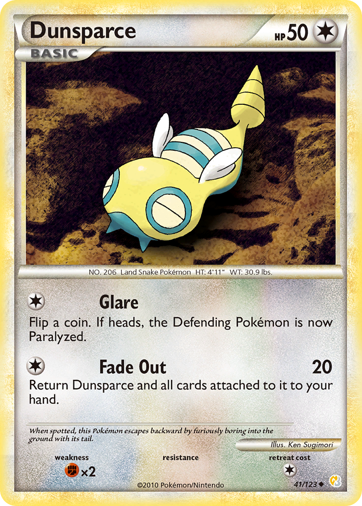 Dunsparce (41/123) [HeartGold & SoulSilver: Base Set] | Exor Games Dartmouth