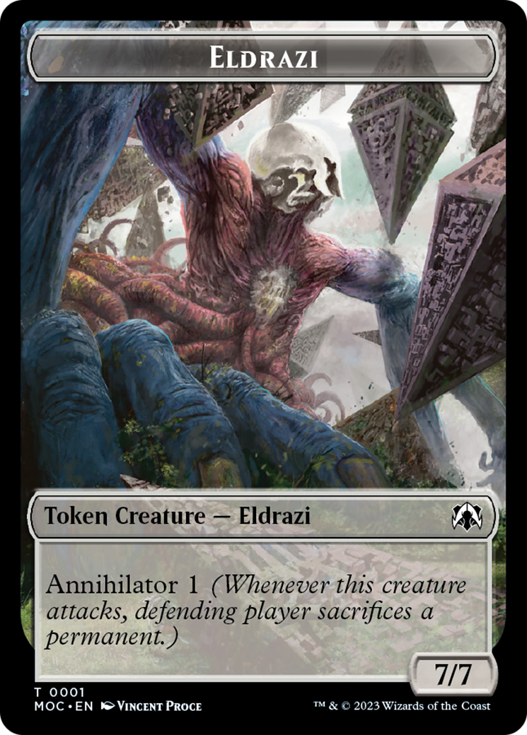 Eldrazi // Angel (4) Double-Sided Token [March of the Machine Commander Tokens] | Exor Games Dartmouth