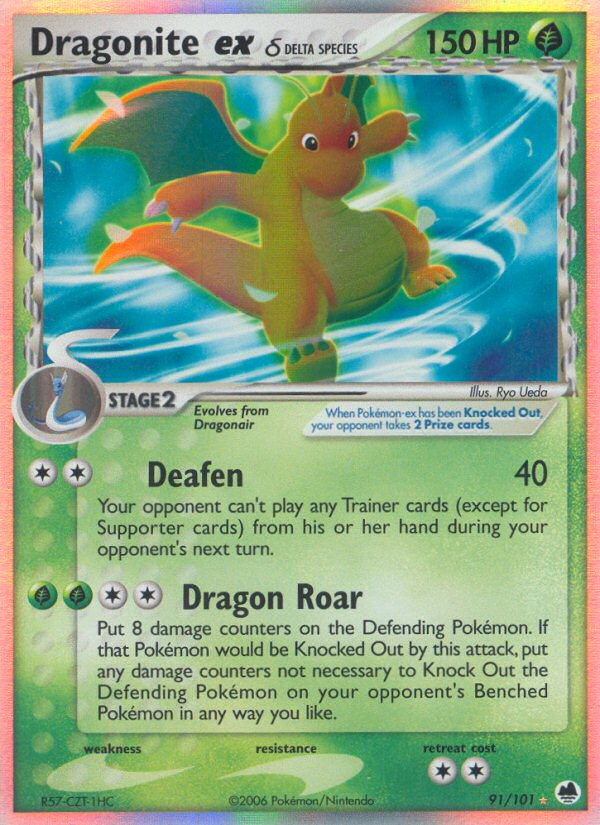 Dragonite ex (91/101) (Delta Species) [EX: Dragon Frontiers] | Exor Games Dartmouth