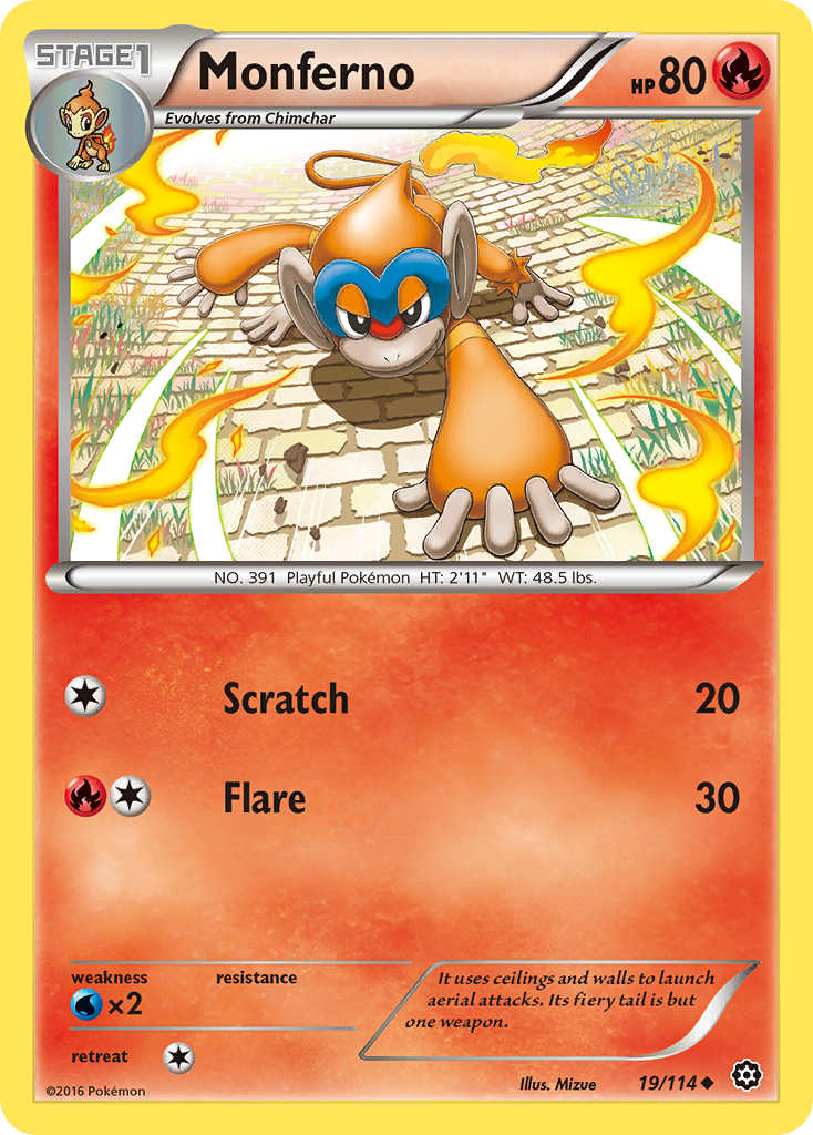 Monferno (19/114) [XY: Steam Siege] | Exor Games Dartmouth