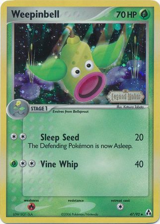 Weepinbell (47/92) (Stamped) [EX: Legend Maker] | Exor Games Dartmouth